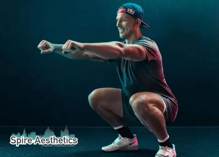 Image of man build leg muscle Oxfordshire through exercise