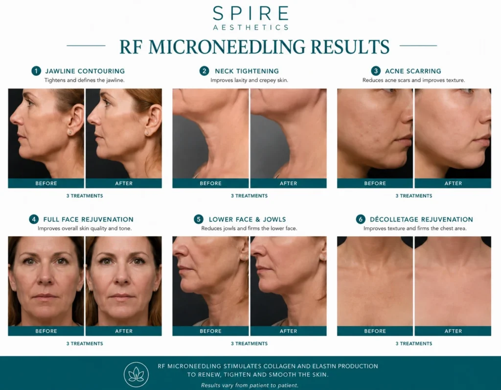 RF Microneedling Skin tightening Oxfordshire results