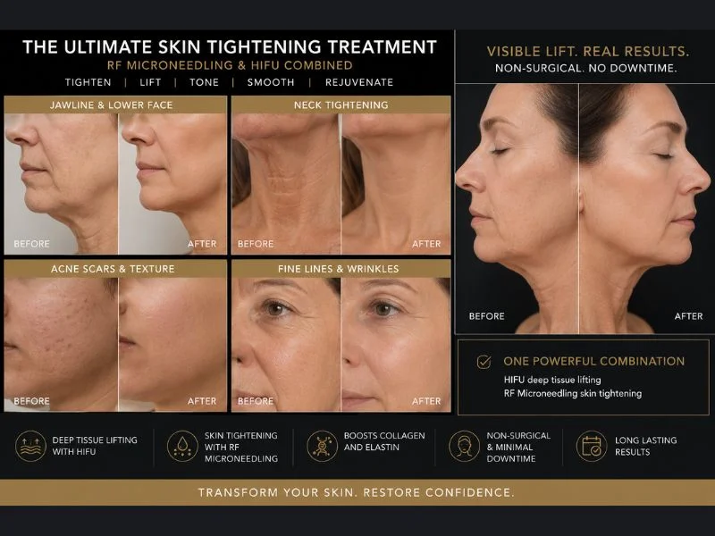 Results of combined treatment for the ultimate skin tightening treatment Oxfordshire